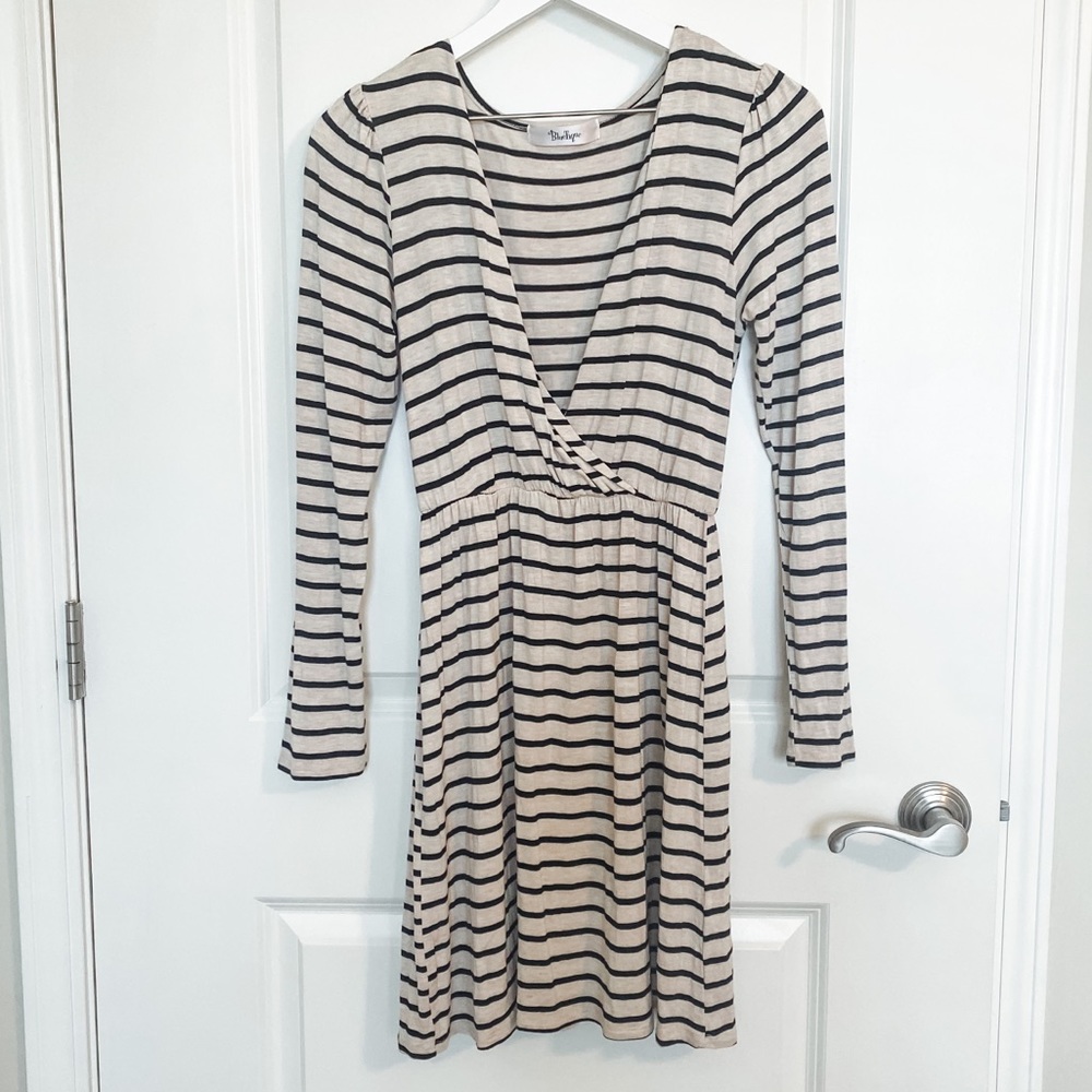 Long sleeve stripped dress